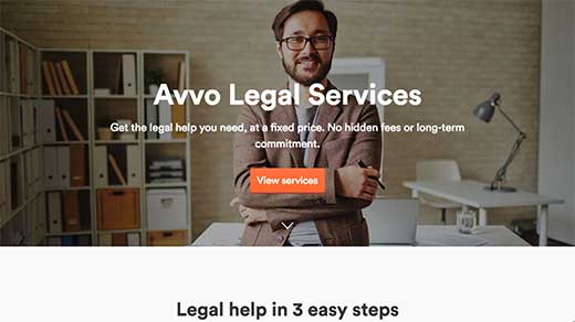 Avvo Legal Services screenshot